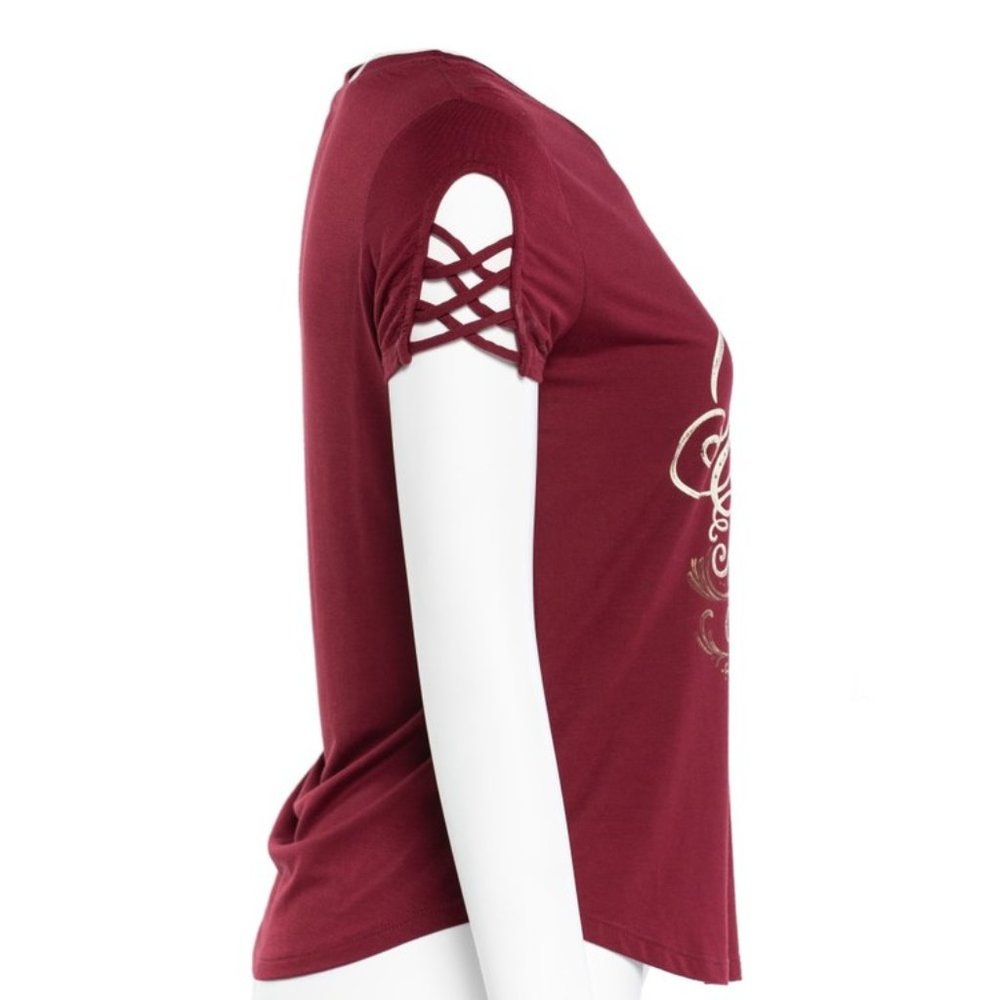 Hard Rock Original Couture | Women's Lattice Short Sleeve Small | Baltimore